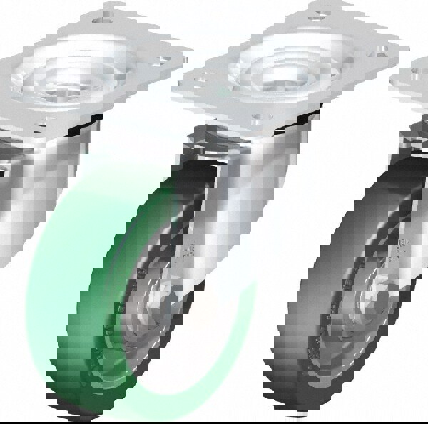 Swivel Top Plate Caster: Polyurethane-Elastomer Blickle Softhane, 4