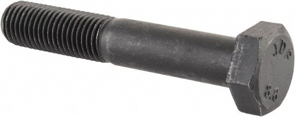 Hex Head Cap Screw: M12x1.5, 70.00 mm Length Under Head, Grade 8.8 Steel, Bright/Uncoated Finish