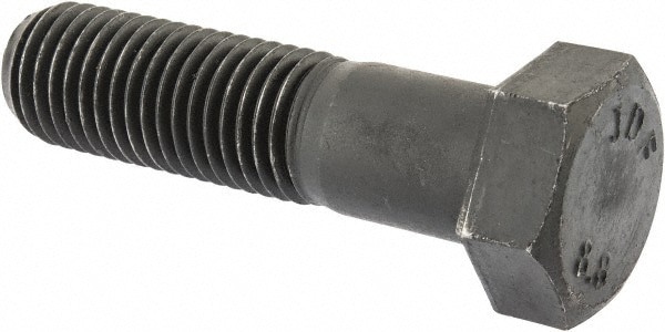 Hex Head Cap Screw: M24x3, 90.00 mm Length Under Head, Grade 8.8 Steel, Bright/Uncoated Finish