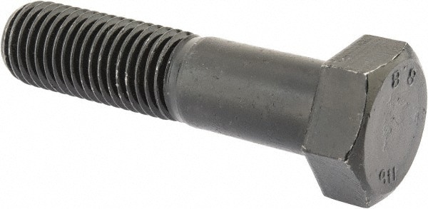 Hex Head Cap Screw: M24x3, 100.00 mm Length Under Head, Grade 8.8 Steel, Bright/Uncoated Finish