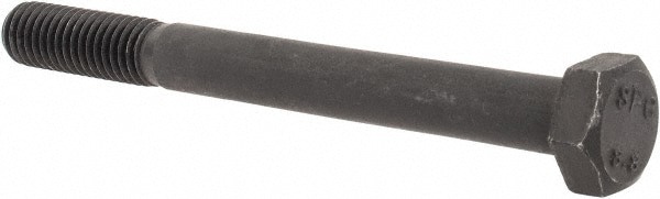 Hex Head Cap Screw: M8x1.25, 80.00 mm Length Under Head, Grade 8.8 Steel, Bright/Uncoated Finish