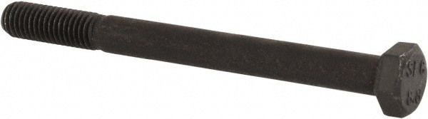 Hex Head Cap Screw: M8x1.25, 90.00 mm Length Under Head, Grade 8.8 Steel, Bright/Uncoated Finish