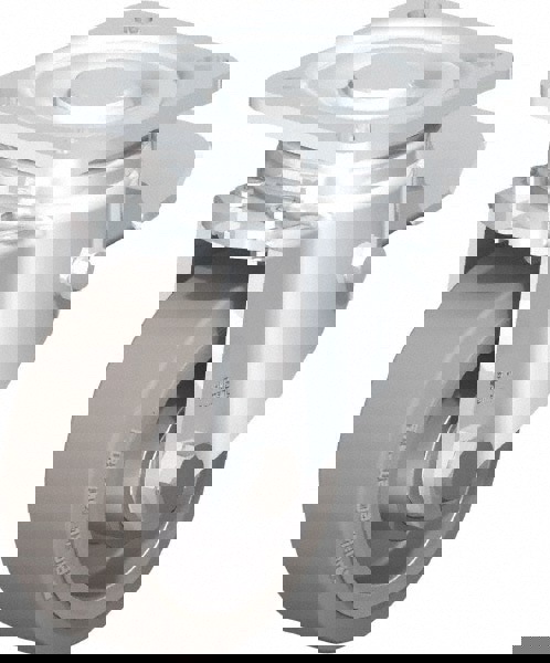 Swivel Top Plate Caster: Solid Rubber, 4