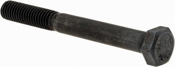 Hex Head Cap Screw: M5x0.8, 45.00 mm Length Under Head, Grade 8.8 Steel, Bright/Uncoated Finish