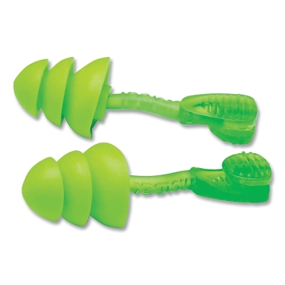 Earplug: 27dB, Polyvinylchloride, Flanged, No Roll, Corded