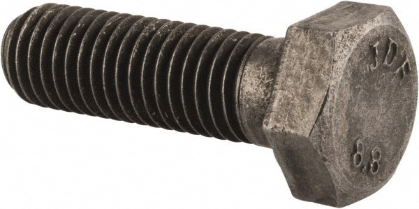 Hex Head Cap Screw: M14x2, 45.00 mm Length Under Head, Grade 8.8 Steel, Bright/Uncoated Finish