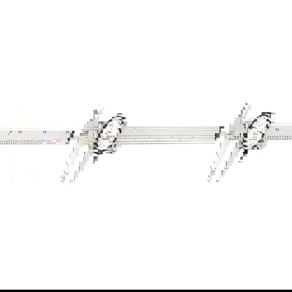 Dial Caliper: 9'' Range, 0.001'' Graduation, 0.1'' per Revolution