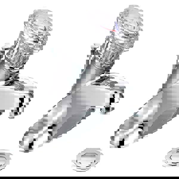 Knob Handle, Deck Plate Bathroom Faucet