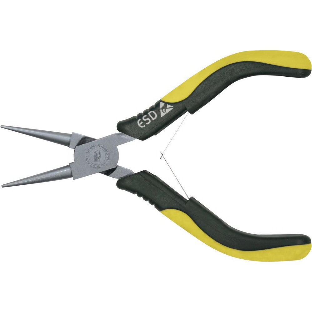 Long Nose Pliers; Pliers Type: Mini; Round Nose ; Jaw Texture: Smooth ; Jaw Length (mm): 27.00 ; Jaw Width (mm): 12.00 ; Jaw Bend: 0 ; Handle Type: Ergonomic