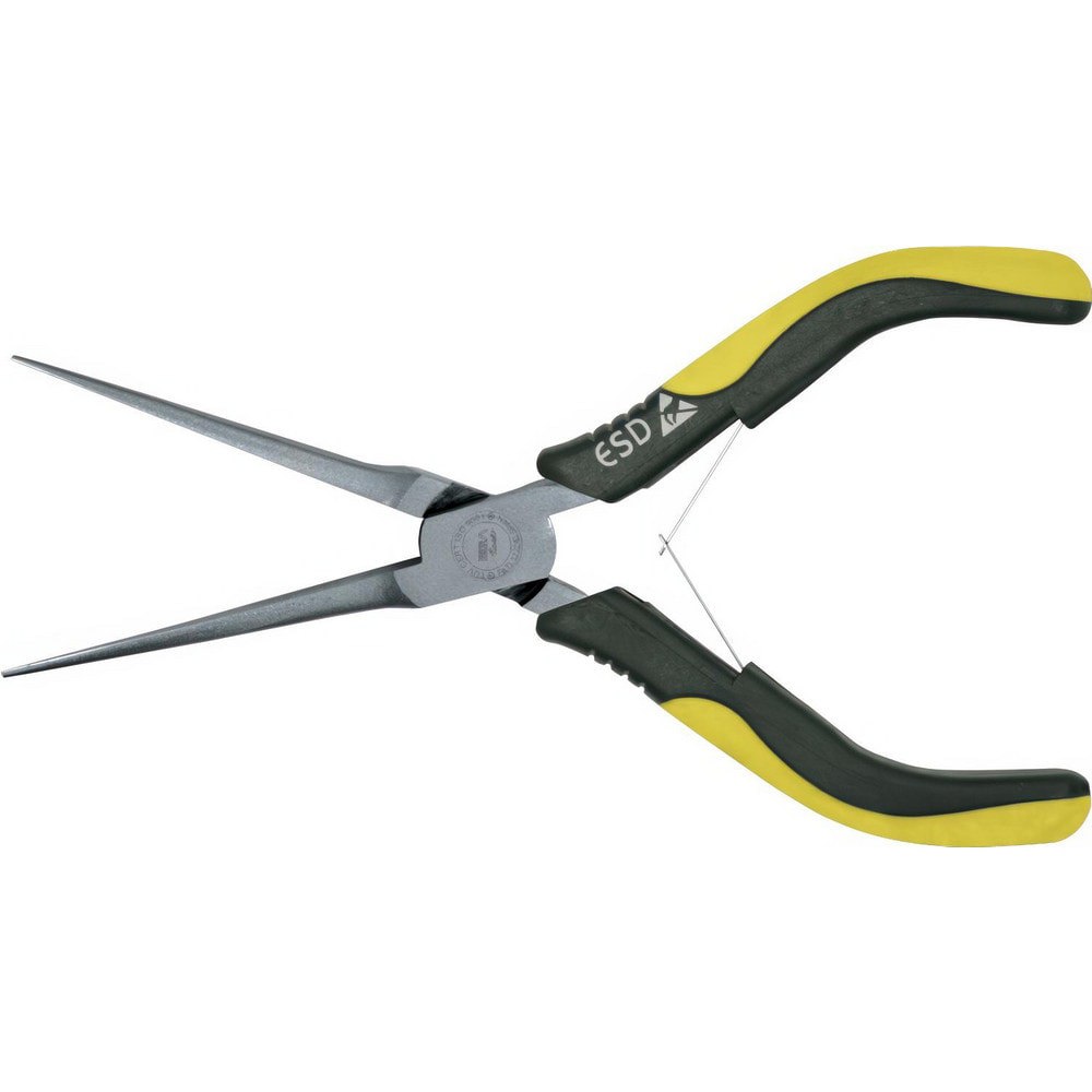 Long Nose Pliers; Pliers Type: Mini; Long Nose ; Jaw Texture: Serrated ; Jaw Length (mm): 47.00 ; Jaw Width (mm): 12.00 ; Jaw Bend: 0 ; Handle Type: Ergonomic