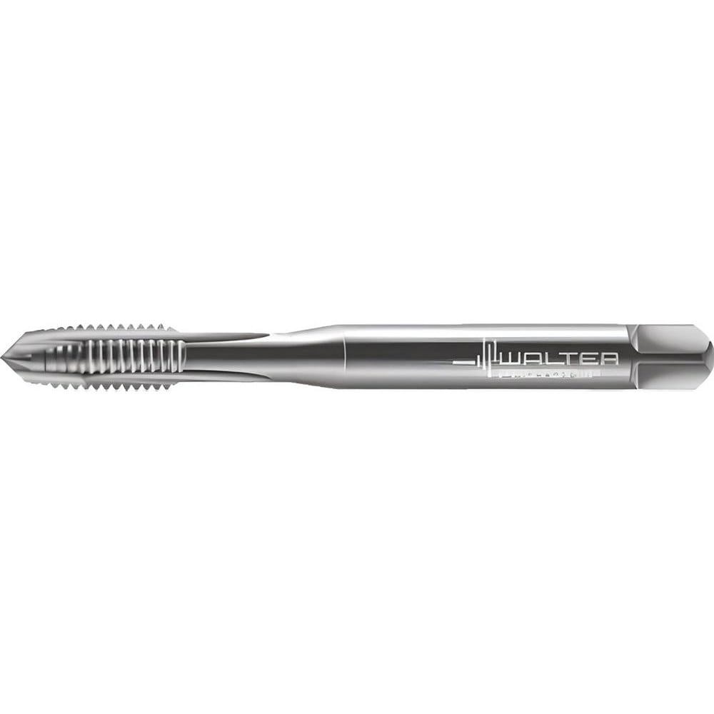 Spiral Point Tap: M2.5x0.45 Metric, 2 Flutes, Plug Chamfer, 6H Class of Fit, High-Speed Steel-E, Bright/Uncoated