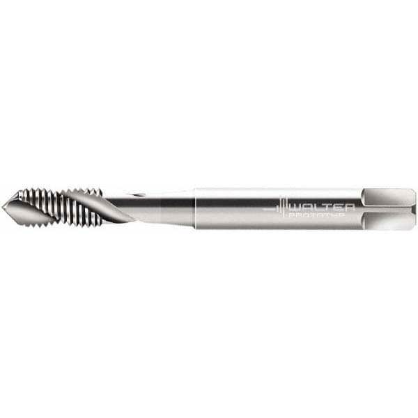 Spiral Flute Tap: M2x0.40 Metric, 2 Flutes, Modified Bottoming, 6H Class of Fit, Cobalt, Bright/Uncoated