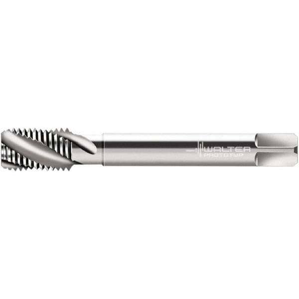 Spiral Flute Tap: M14x1.50 Metric Fine, 3 Flutes, Modified Bottoming, 6H Class of Fit, Cobalt, Bright/Uncoated