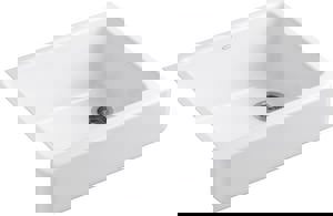 29-1/2 in. Undermount Farmhouse Cast Iron Single Bowl Kitchen Sink in White