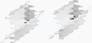 35-1/2 in. Undermount Cast Iron Single Bowl Kitchen Sink in White