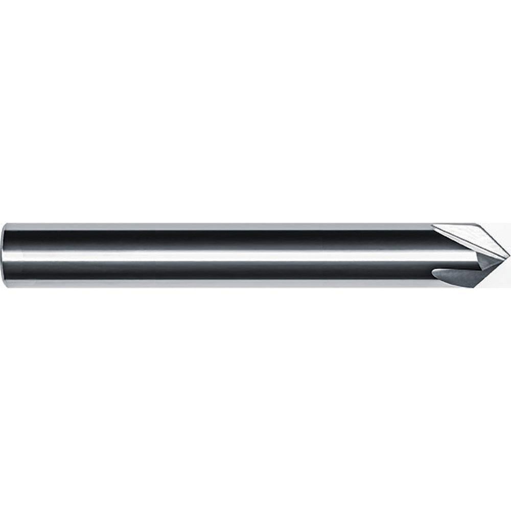 Chamfer Mills; Included Angle: 60.00 ; Chamfer Mill Material: Solid Carbide ; Cutter Head Diameter (Fractional Inch): 3/16 ; Cutter Head Diameter (Decimal Inch): 0.1875 ; End Type: Single ; Shank Diameter (Decimal Inch): 0.1875