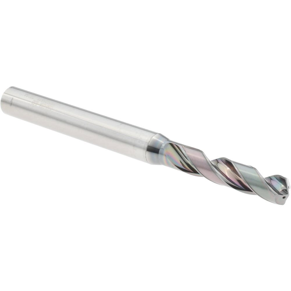 Screw Machine Length Drill Bit: Letter F, 140 deg Point, Solid Carbide