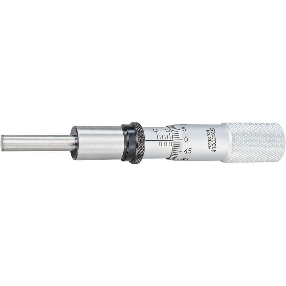 25mm, 5/8 Inch Plain Thimble, 0.2362 Inch Diameter x 1-1/4 Inch Long Spindle, Mechanical Micrometer Head