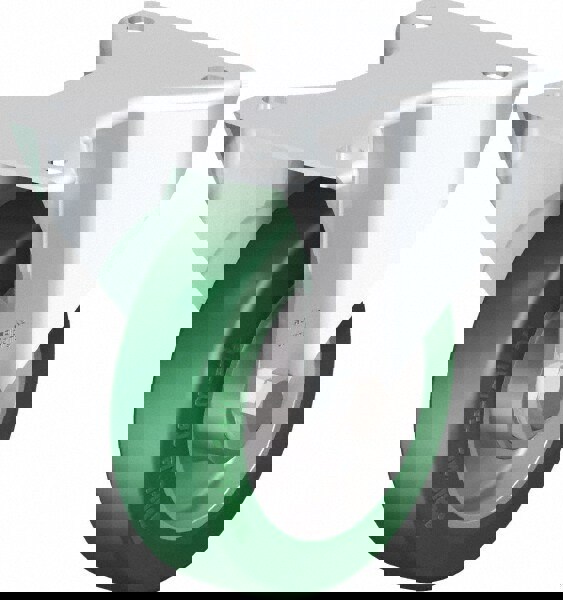 Rigid Top Plate Caster: Polyurethane-Elastomer Blickle Softhane, 5