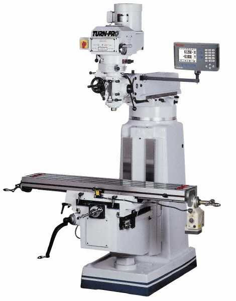 Knee Milling Machine: 3 hp, Variable Spe