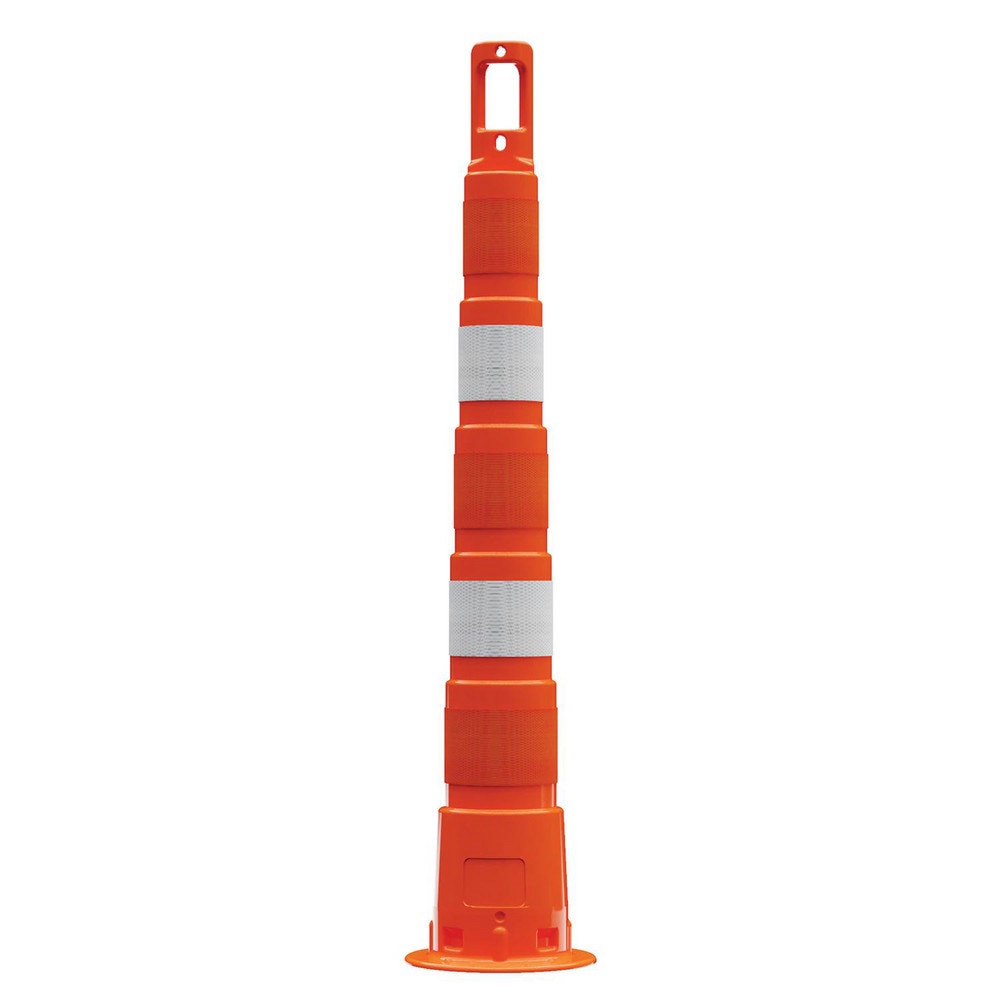 Traffic Barrels, Delineators & Posts; Reflective: Yes ; Base Needed: Yes ; Compliance: MASH Compliant; MUTCD Standards ; Collar Three Width (Inch): 4 ; Collar Two Width (Inch): 4 ; Collar Four Width (Inch): 4