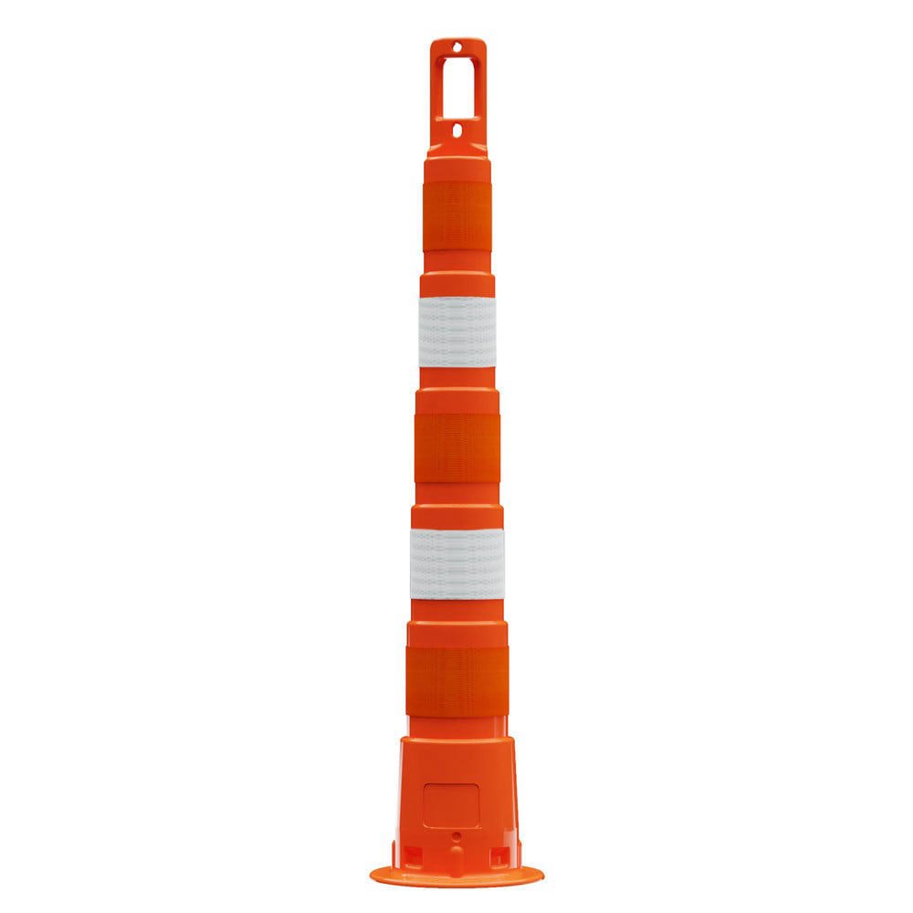 Traffic Barrels, Delineators & Posts; Reflective: Yes ; Base Needed: Yes ; Compliance: MASH Compliant; MUTCD Standards ; Collar Three Width (Inch): 4 ; Collar Two Width (Inch): 4 ; Collar Four Width (Inch): 4