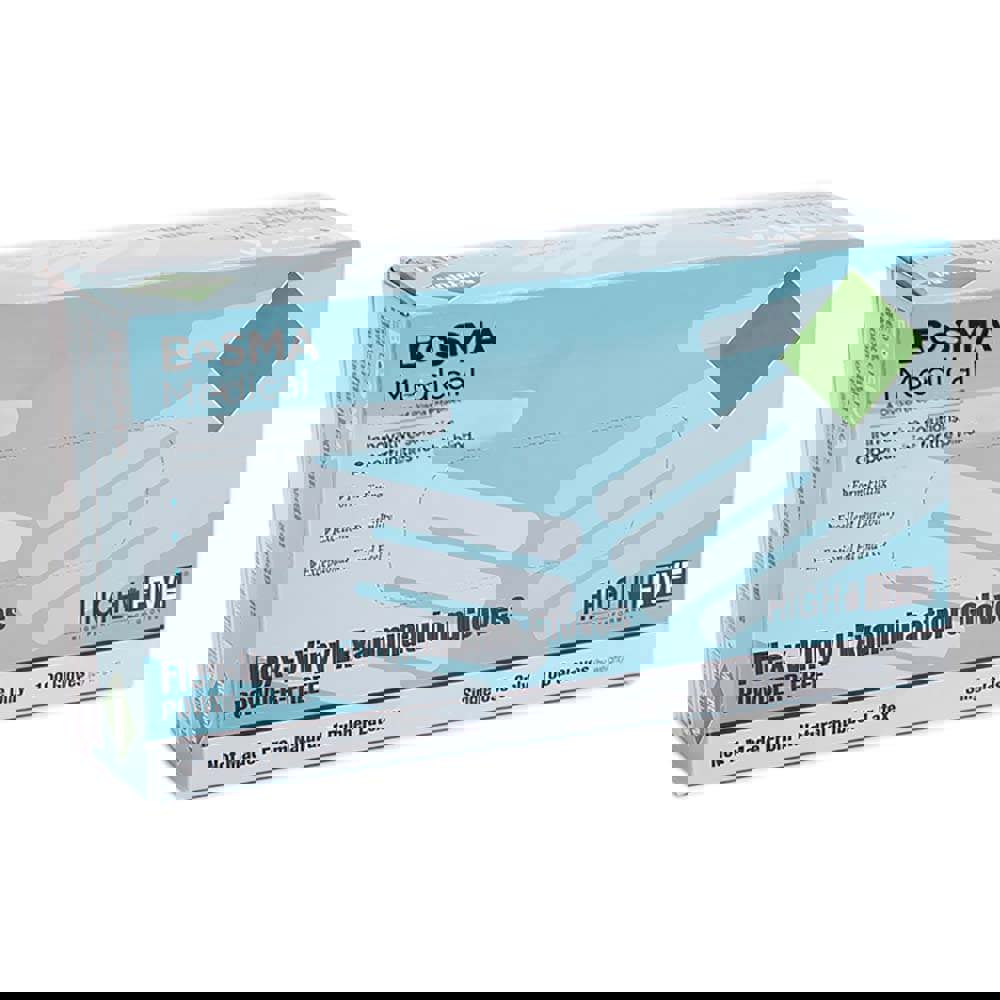 Disposable/Single Use Gloves; Primary Material: Vinyl ; Thickness (mil): 5.1 ; Grip Surface: Smooth (Full) ; Grade: Medical ; Cuff Type: Regular ; Length (Inch): 9.5