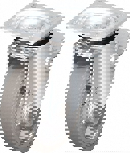 Swivel Top Plate Caster: Solid Rubber, 5