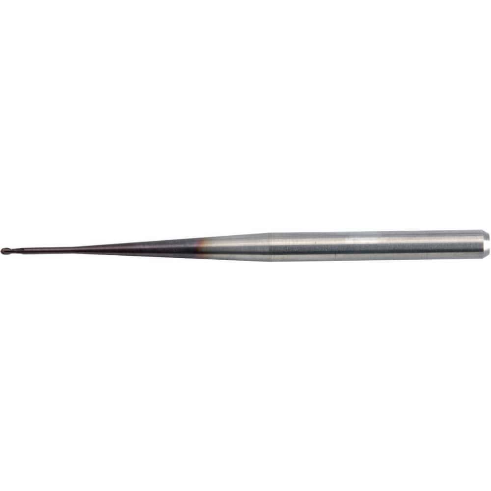 Ball End Mill: 4.00 mm Dia, 6.00 mm LOC, 2 Flute(s), Solid Carbide