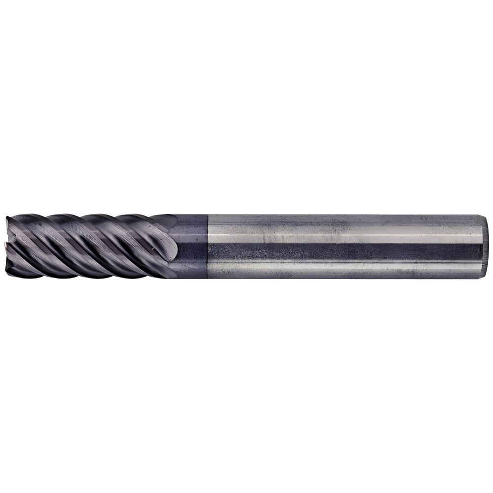 Corner Radius End Mill: 20 mm Dia, 38 mm LOC, 0.5 mm Radius, 8 Flutes, Solid Carbide