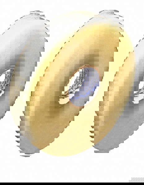 Packing Tape: 55' Long, Tan, Rubber Adhesive