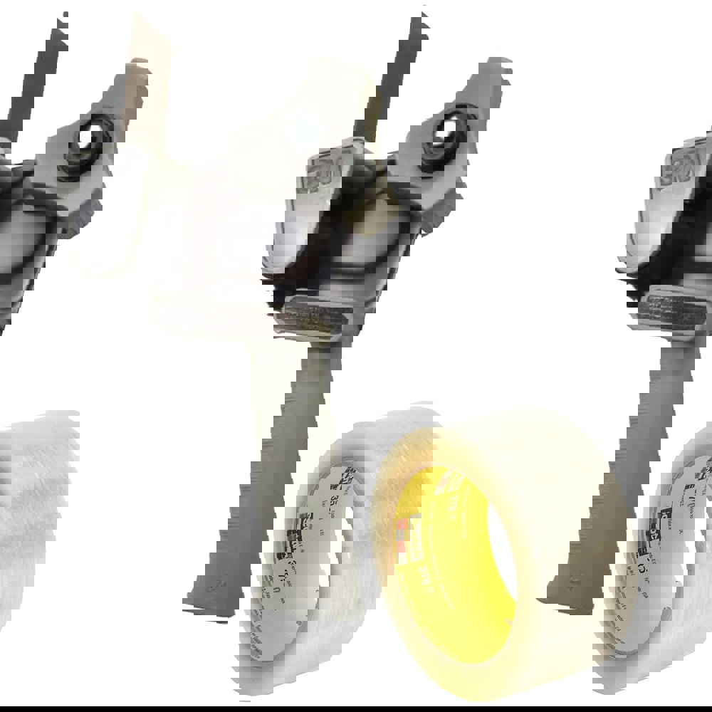 Packing Tape: Series 375, 48 mm Wide x 50 Meters Long, Clear, Rubber Adhesive, 36 Rolls Tape, 1 Dispenser