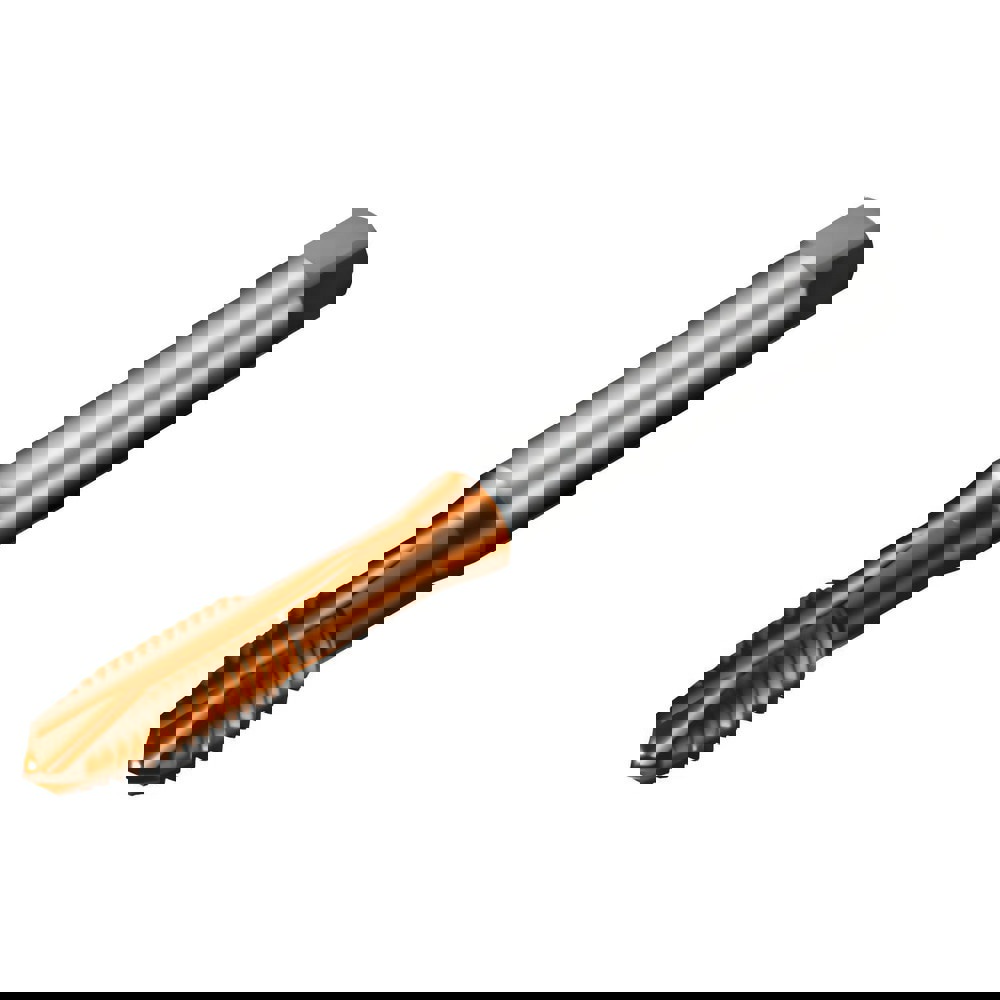 Spiral Point Tap: M5x0.8 Metric, 3 Flutes, Plug Chamfer, 6H Class of Fit, HSS, AlCrN Coated