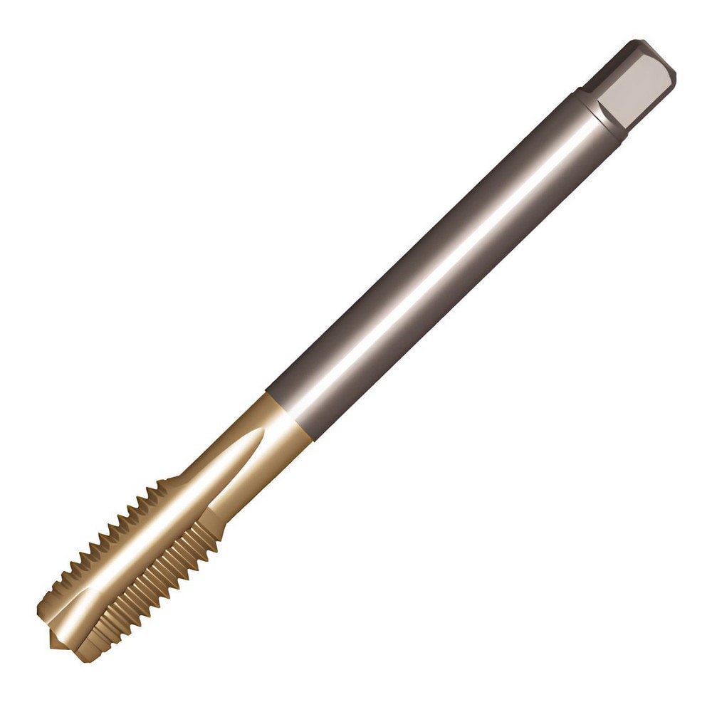 Spiral Point Tap: MF8x1 Metric Fine, 3 Flutes, Plug Chamfer, 6H Class of Fit, Powdered Metal High-Speed Steel, AlCrN Coated