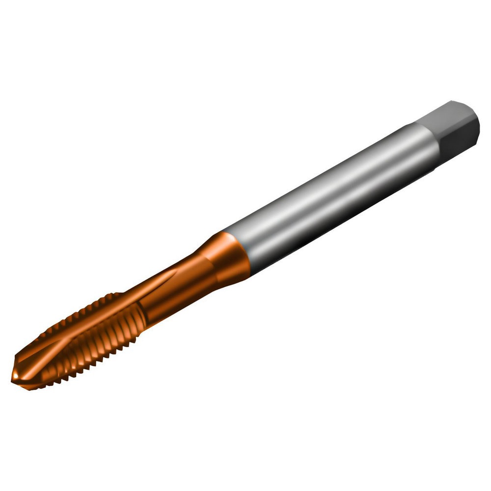 Spiral Point Tap: 5/16-18 UNC, 3 Flutes, Plug Chamfer, 2B Class of Fit, Powdered Metal High-Speed Steel, AlCrN Coated