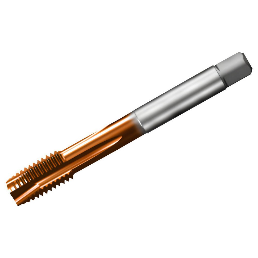 Spiral Point Tap: 1-8 UNC, 4 Flutes, Plug Chamfer, 2B Class of Fit, Solid Carbide, Bright/Uncoated