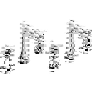 Two Handle Widespread Bathroom Sink Faucet in Chrome (Handles Sold Separately)