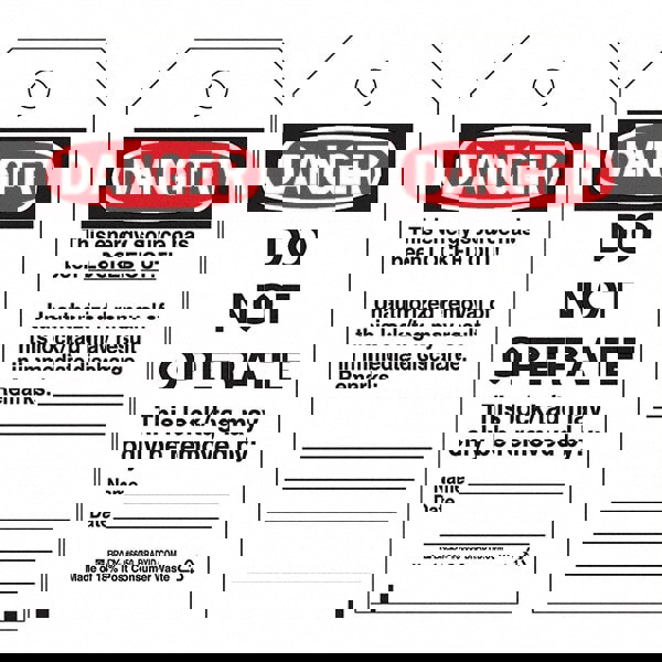 Do Not Operate Tag: Paper, 