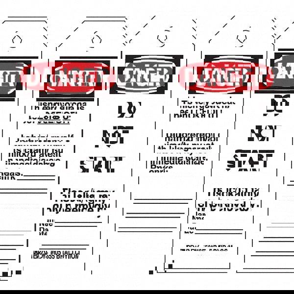 Do Not Operate Tag: Paper, 