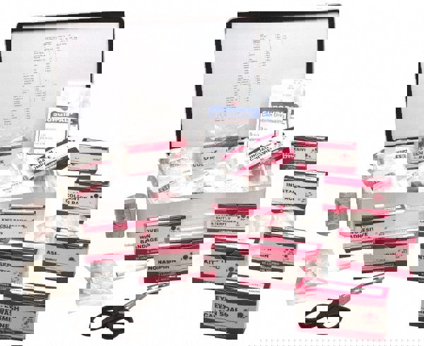 6545006561094, SKILCRAFT First Aid Kit, Industrial/Construction, 20-25 Person Kit, 250 Pieces, Metal Case