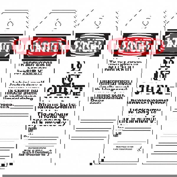 Do Not Operate Tag: Rectangle, 5-3/4