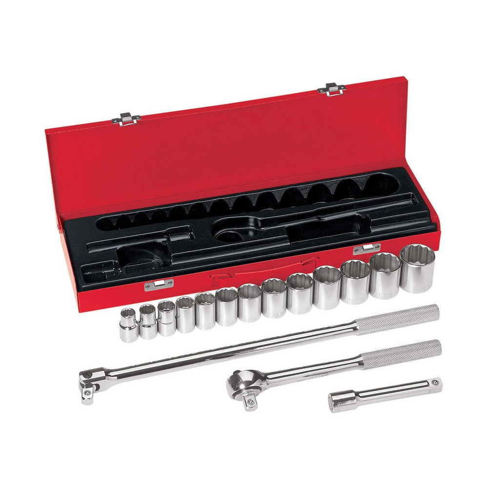 Standard Socket Set: 16 Pc,