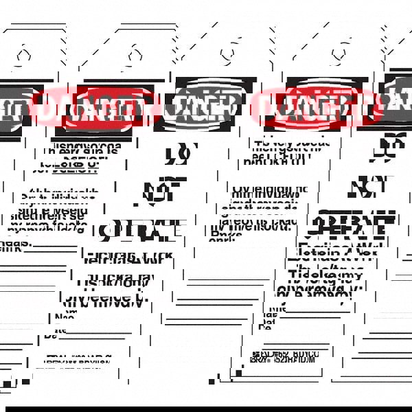 Do Not Operate Tag: Polyester, 