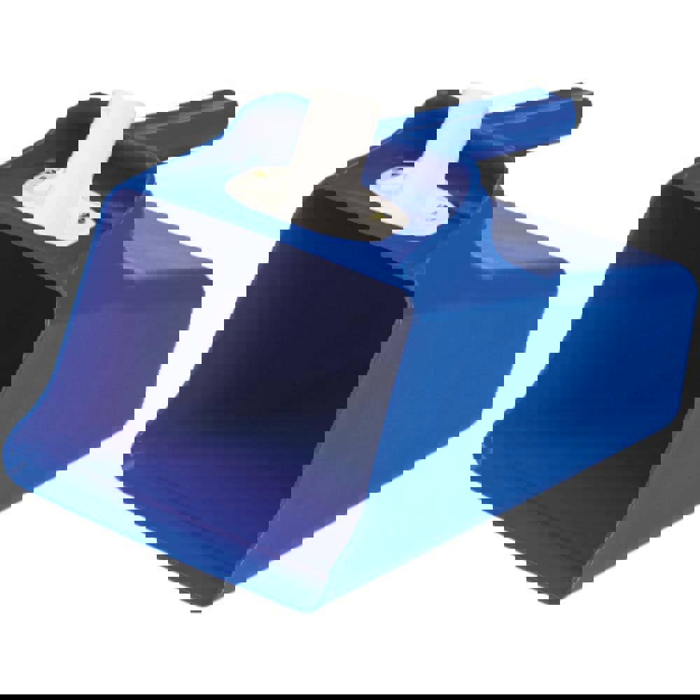 128 oz Blue Polypropylene Flat Bottom Scoop