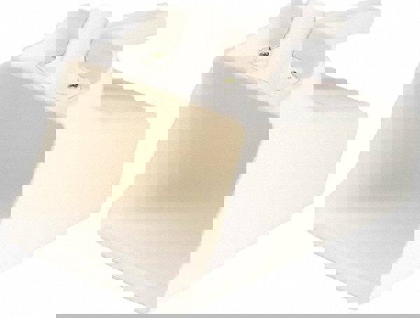 128 oz White Polypropylene Flat Bottom Scoop