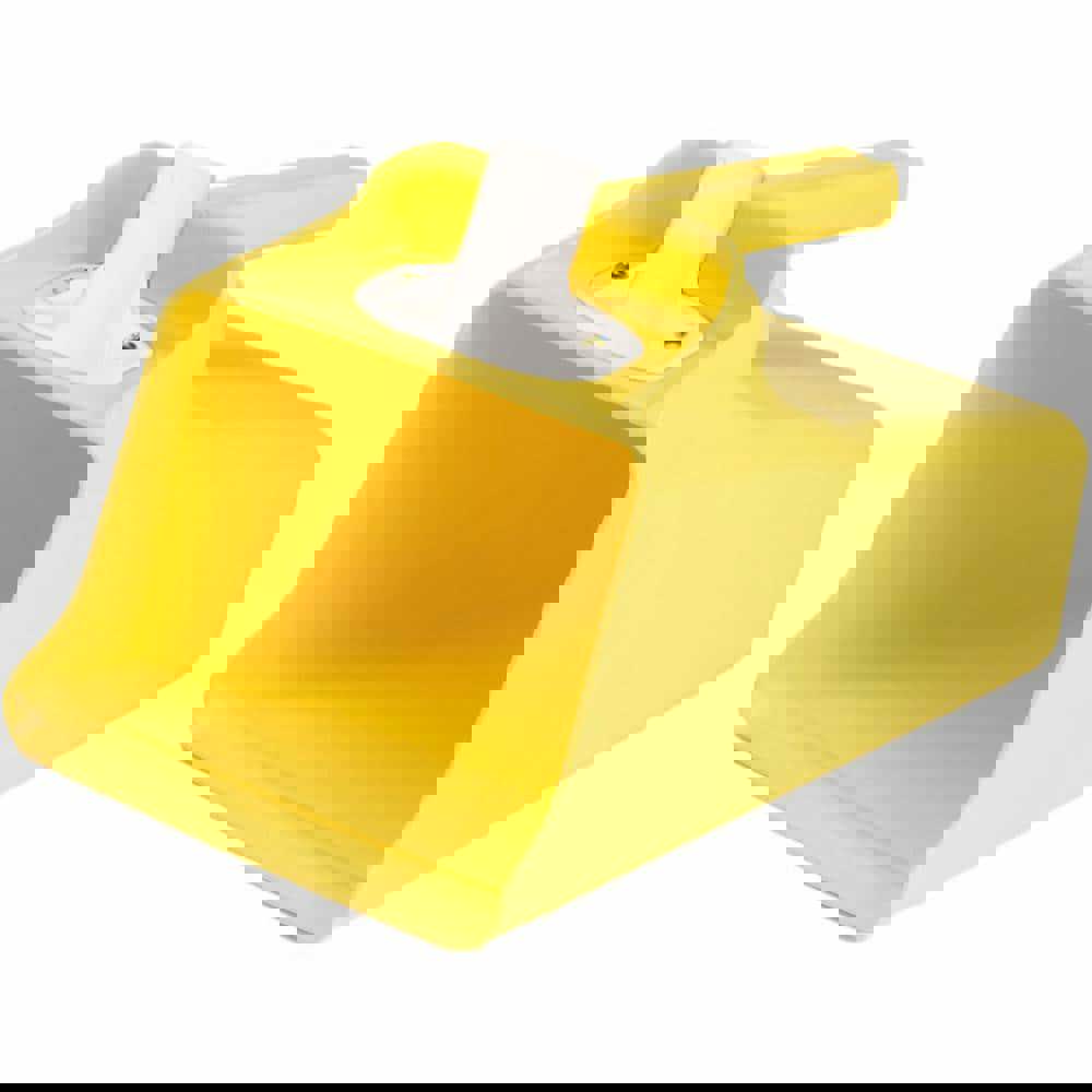 128 oz Yellow Polypropylene Flat Bottom Scoop
