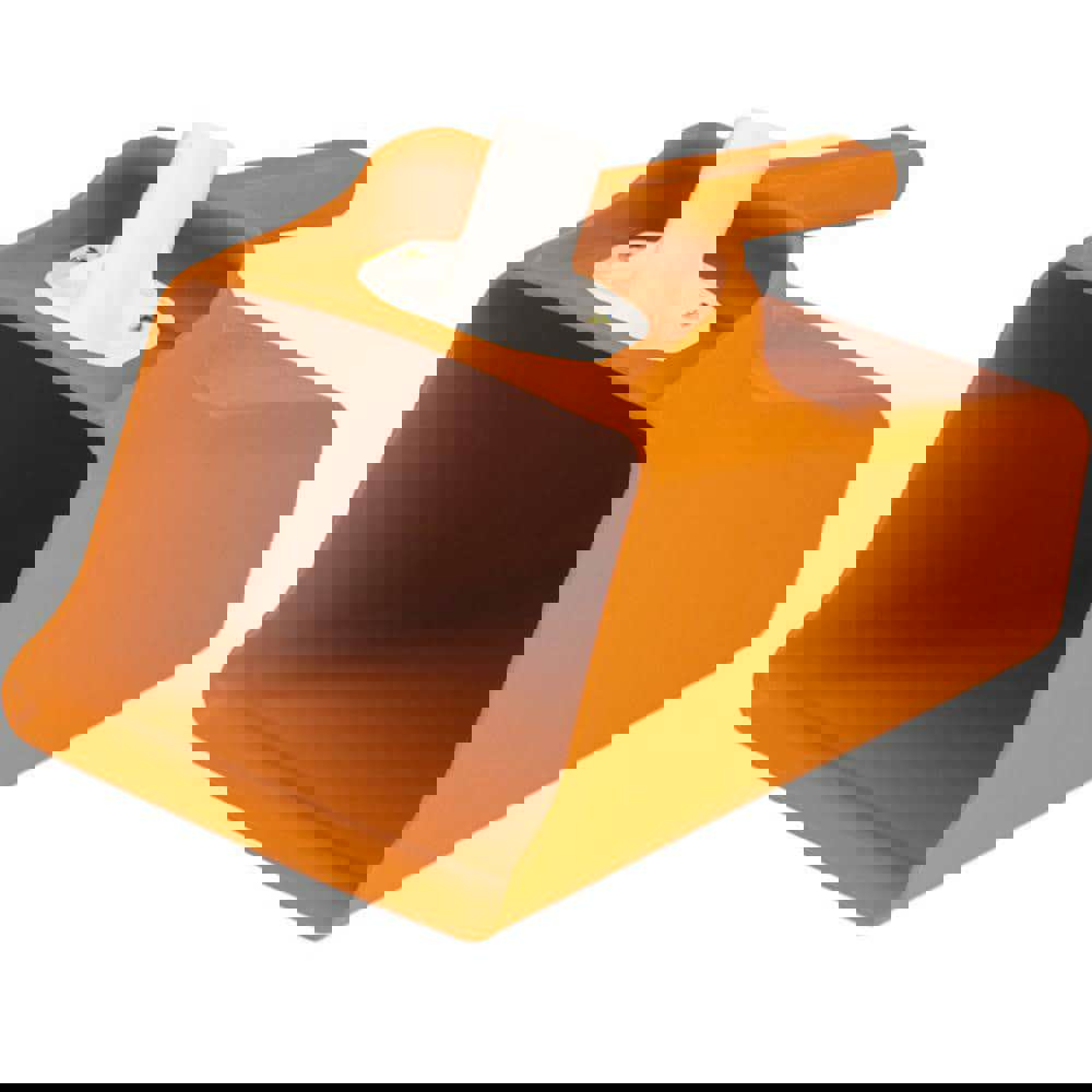 128 oz Orange Polypropylene Flat Bottom Scoop