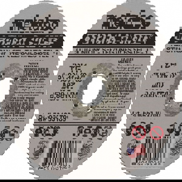 Cutoff Wheel: Type 1, 3