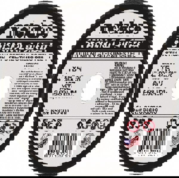 Cutoff Wheel: Type 1, 4