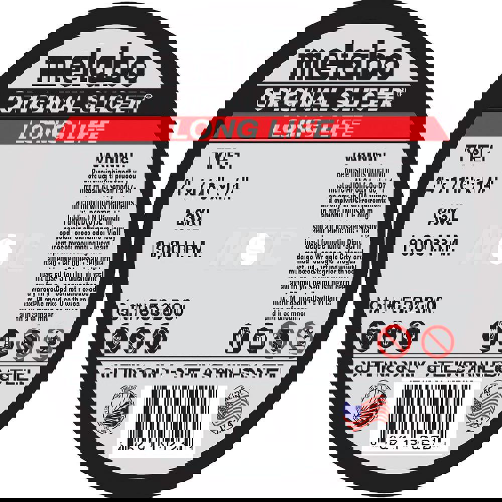 Cutoff Wheel: Type 1, 4